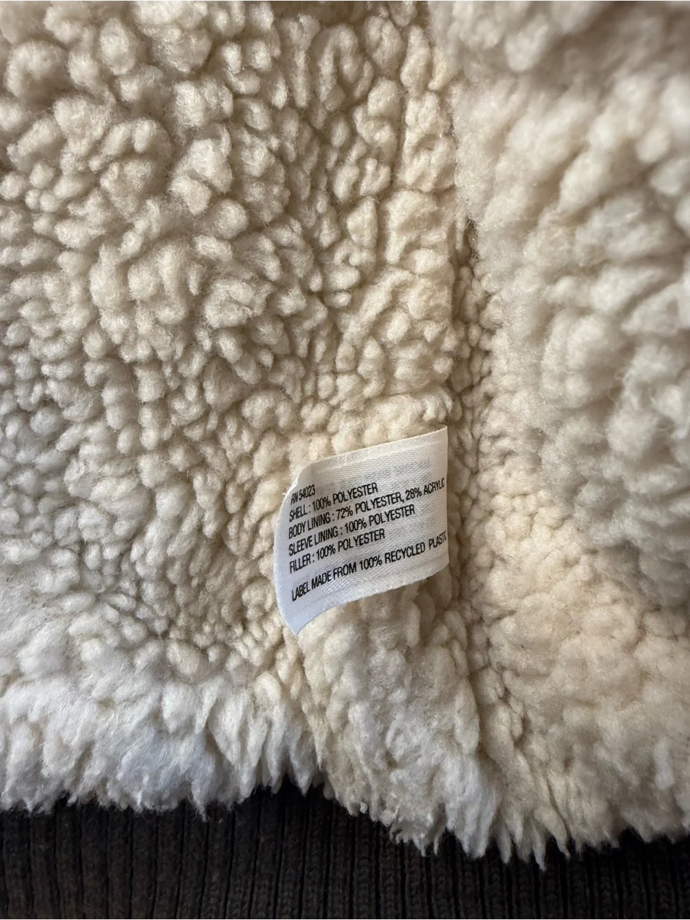 Baby GAP Brown Faux Leather Kids Jacket with Cream Sherpa Collar